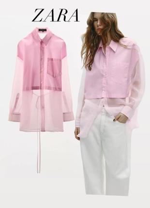 Рубашка из органзы zara