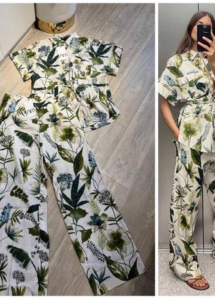 Продам летний коттоновый костюм от zara
