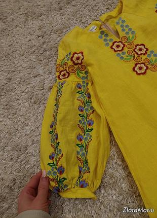 Вишиванка вишита льон