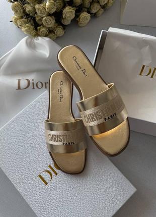 Трендовые летние шлепанцы d!!!r dway slippers gold