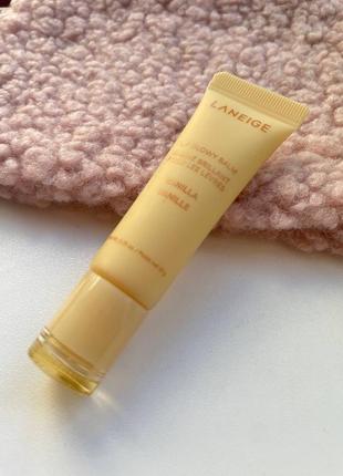 Зволожуючий бальзам для губ laneige lip glowy lightweight hydration balm vanilla повнорозмірний 10г