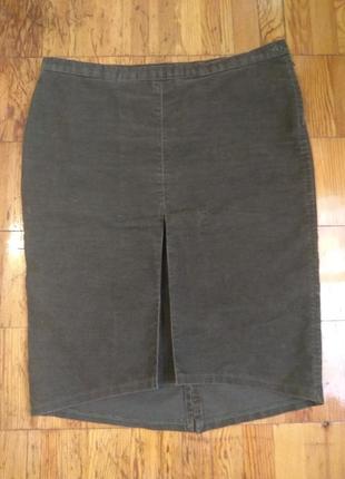 Шикарная юбка карандаш  вельветовая armani jeans1 фото