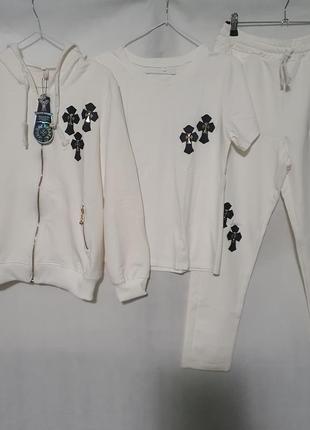 Костюм тройка в стиле chrome hearts