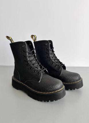 Новые женские сапоги dr WTAPS martens черные блестящие подошвы на весну