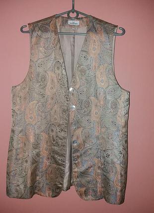 Жилет, жилетка женская атласная р 46-48 б у