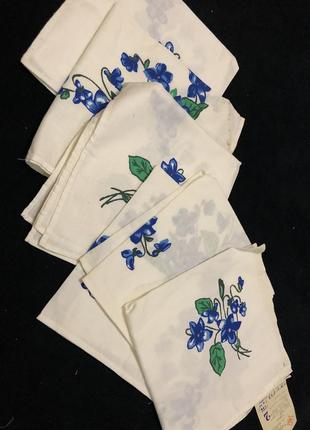 Набор салфеток хлопок винтаж незабудки