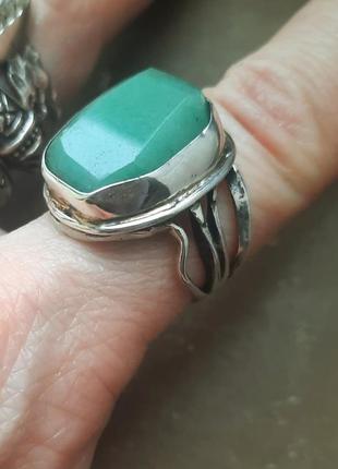 Дизайнерское серебряное 925 кольцо кольцо с натуральным амазонитом