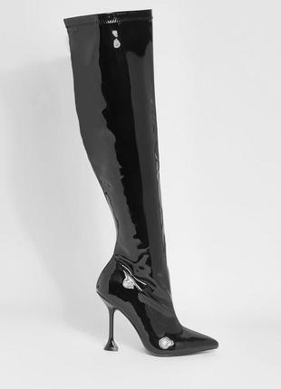 Сапоги лакированные boohoo