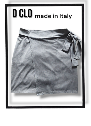 D clo. имталия стильная брендовая замшевая юбка на запах