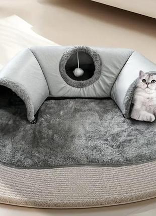 Лежанка для котів тунель-лежанка для котиків