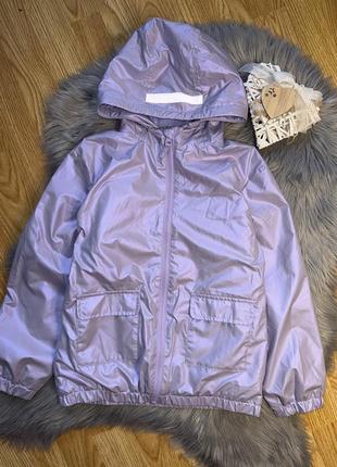 Неймовірна стильна перламутрова курточка на весну на дівчинку 8/8р nutmeg