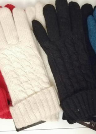 Перчатки плотные, двойные, вязаные, зима, шерсть8 фото
