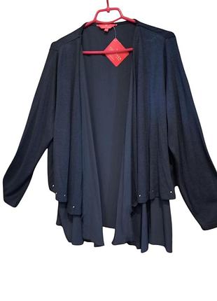 Кофта-кардиган з шифоновими вставками 60-64р