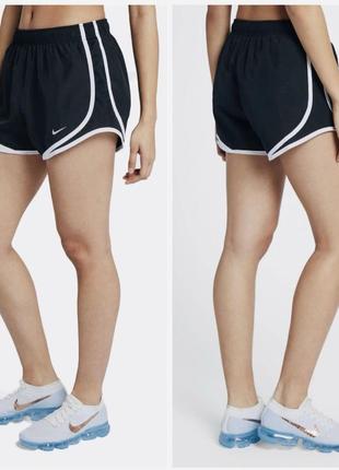 Спортивные черные шорты с вышитым лого ✨nike✨ с контрастными швами