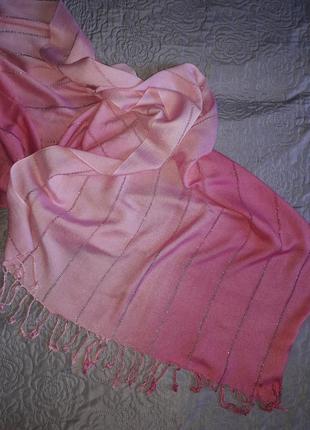 Oмбре градиент шарф палантин4 фото