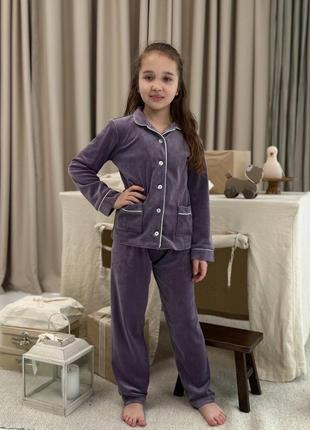 Велюрова дитяча піжама 5