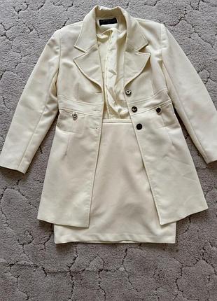 Костюм піджак спідниця unit7 collection вінтажний