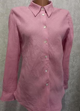 Лляна рожева сорочка