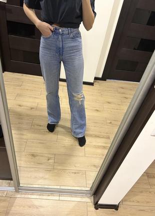 Джинсы zara wide leg 34 р палаццо широкие хс3 фото