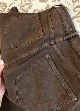 Джинсы в шоколадном цвете zara. новые!
