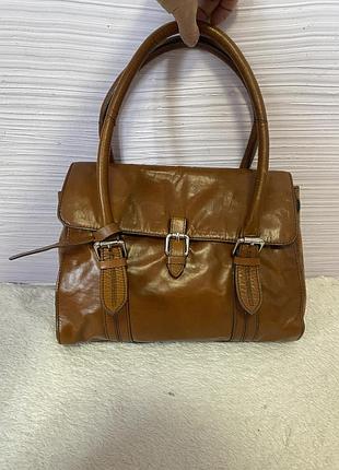 Clarks кожаная женская сумка двухручная