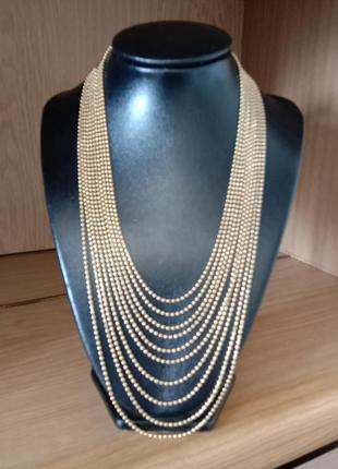 Колье винтажное monet жёлтое золото