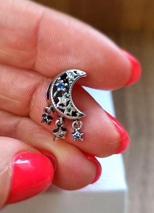 Намистина месяц и звезда s925