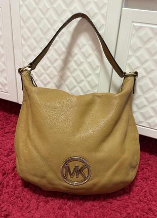 Шикарная объемная кожаная сумка michael kors /100% кожа5 фото