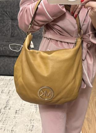 Шикарная объемная кожаная сумка michael kors /100% кожа6 фото