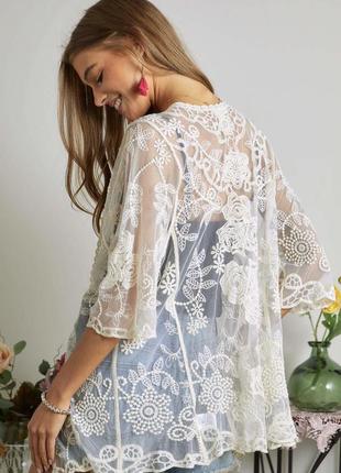 Накидка кардіган мереживний