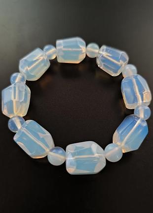 Браслет из камня лунный опал