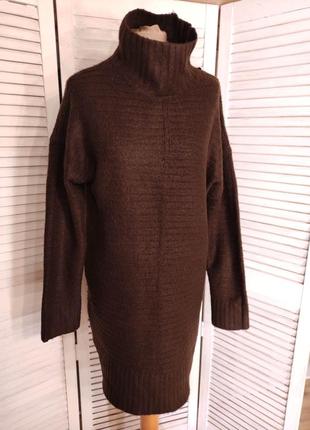 Коричневе плаття вязка/ светр
