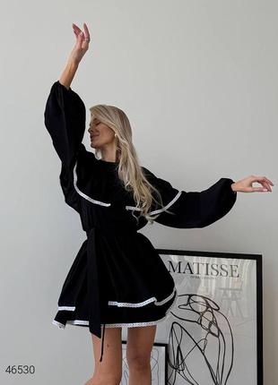 Сукня жатка з мереживом