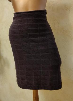 Красивая шерстяная  юбка из вязаного полотна