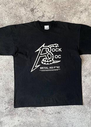 Футболка вінтажна з прінтом rock sok