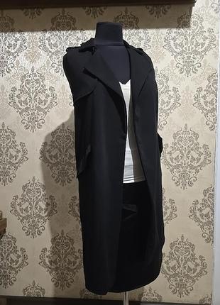 Удлиненный блейзер, жилетка без рукавов