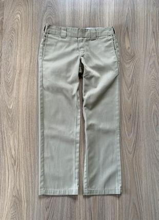 Мужские бежевые штаны брюки dickies slim straight