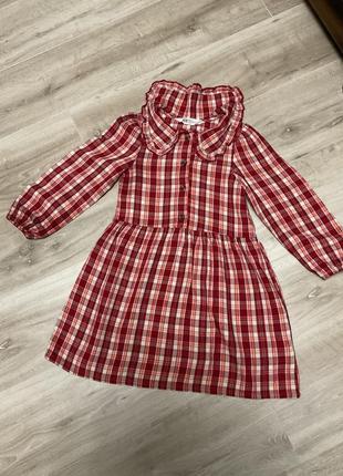 Платье в клетку из вискозы h&amp;m 5-6 лет