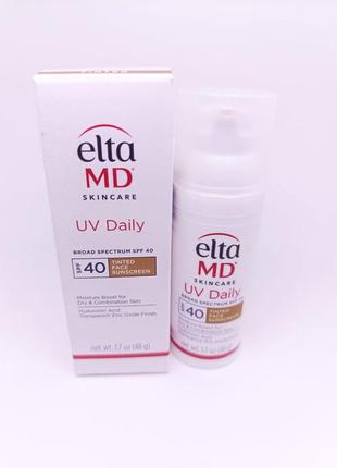 Легкий увлажняющий солнцезащитный крем с оттенком eltamd uv daily tinted broad-spectrum spf 40