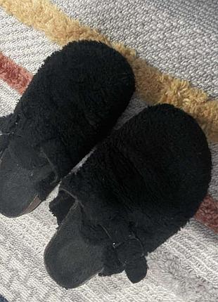 Клоги сабо меховые