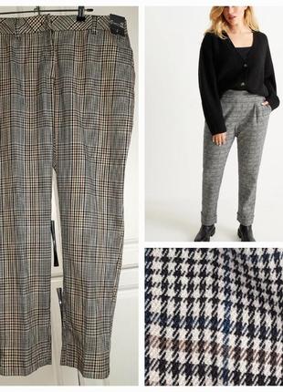 Брюки новые c&a yessica l-xl eur42 fr44 штаны в клетку