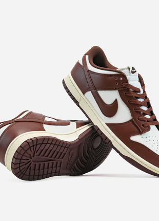 Кожаные кроссовки nike dunk low 'cacow' original box