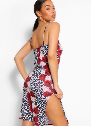 Леопардове плаття-комбінація у кольорах від boohoo