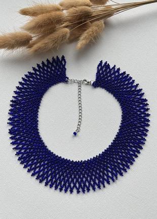 Синя силянка з бісеру 3