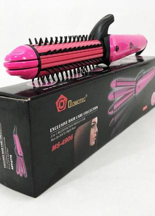 Щипці для вирівнювання, гофре, локони, гребінець з покриттям domotec ms-4906 3в1