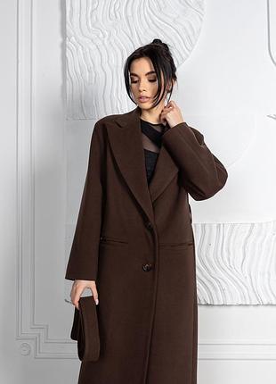 Пальто женское с поясом оверсайз