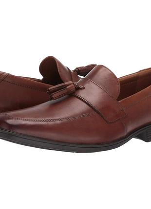 Clarks лофери, туфлі, оригінал, натуральна шкіра, великий розмір, повнота ширша від середньої