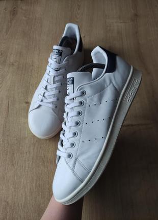 Крутые мужские кожаные кроссовки  кеды adidas, оригинал, р.42.