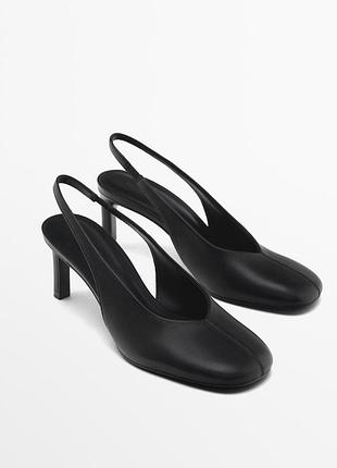 Туфли с открытой пяткой massimo dutti