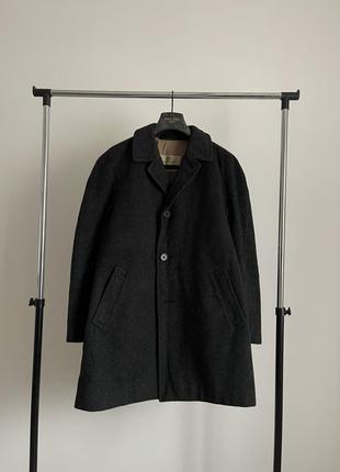 Пальто aquascutum вінтажне чоловіче темно сіре вовняне